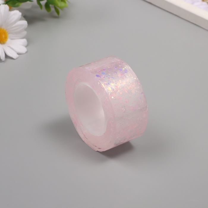 Клейкая нано-лента декоративная силикон Клейкая нано-лента декоративная силикон "Сияние. Розовый" 3 см, дл. 3 м 6,8х6,8х3 см