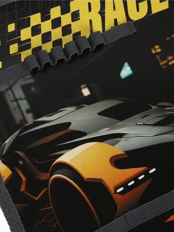 Папка для труда А4 &laquo;Авто на старте&raquo;, молния вокруг/откидная планка