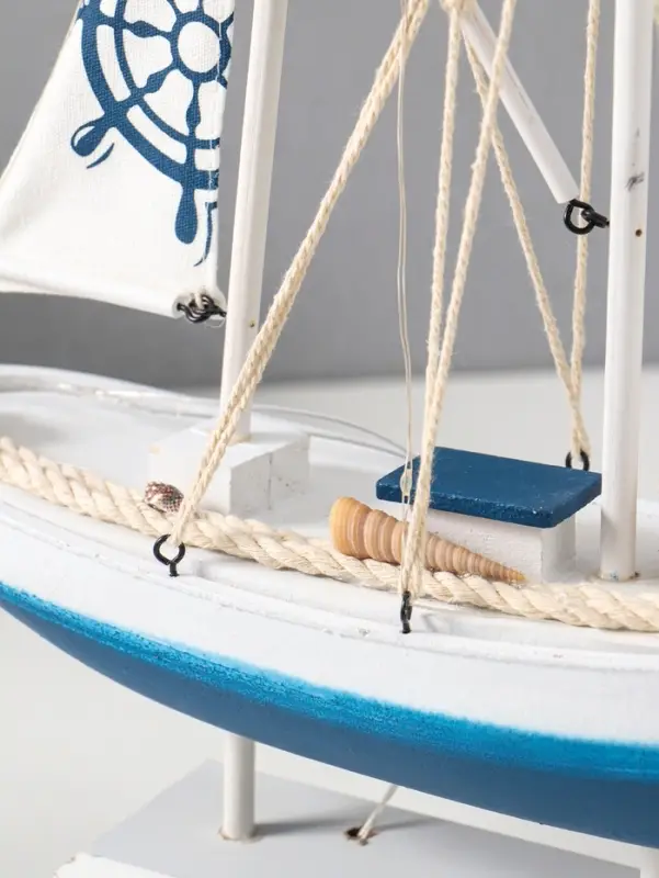 Сувенир дерево LED "Корабль со штурвалом на парусе"2хАА 28х8,5х39 см