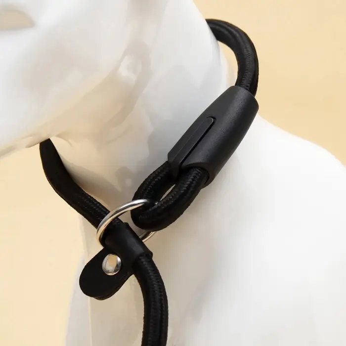 Ринговка для собак, 130&times;0.8 см, чёрная