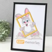 Фоторамка "Радуга" 21х30 см,  с подножкой, набор 3 шт, (пластиковый экран), чёрный