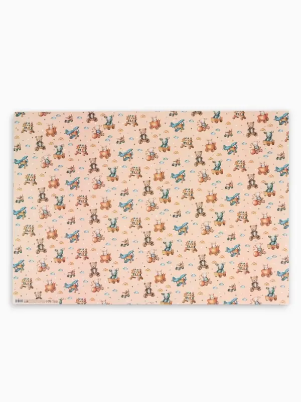 Бумага упаковочная &laquo;Детские игрушки&raquo;, глянец, 100&times;70 см