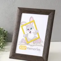 Фоторамка для фото 21х30 см (с ножкой) "Luxe Elegance" пластик, коричневый, (пластик экран)