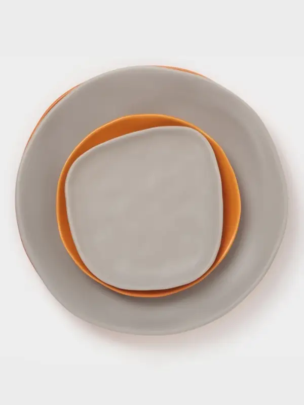 Тарелка Magistro Potter, d=26 см, фарфор, светло-серая