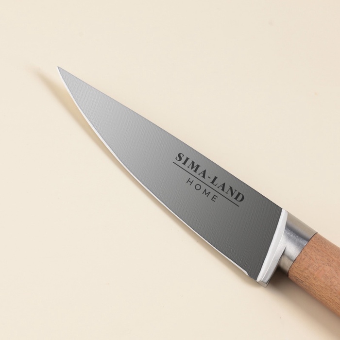 Нож кухонный овощной SL Home «Калабрия», нержавеющая сталь, 8,5 см, бежевый Нож кухонный овощной SL Home «Калабрия», нержавеющая сталь, 8,5 см, бежевый