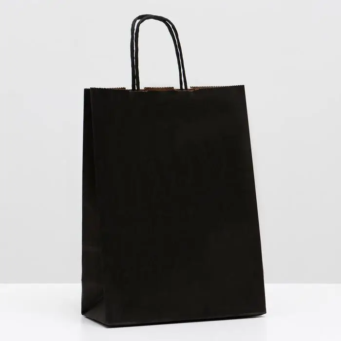 Пакет крафт Черный, 18 х 8 х 25 см Пакет крафт Черный, 18 х 8 х 25 см