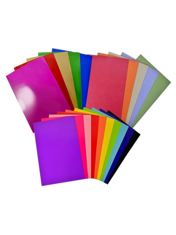 Картон цветной А4, 20 листов, 20 цветов &laquo;Каляка-Маляка&raquo;, 210 г/м&sup2;, в папке