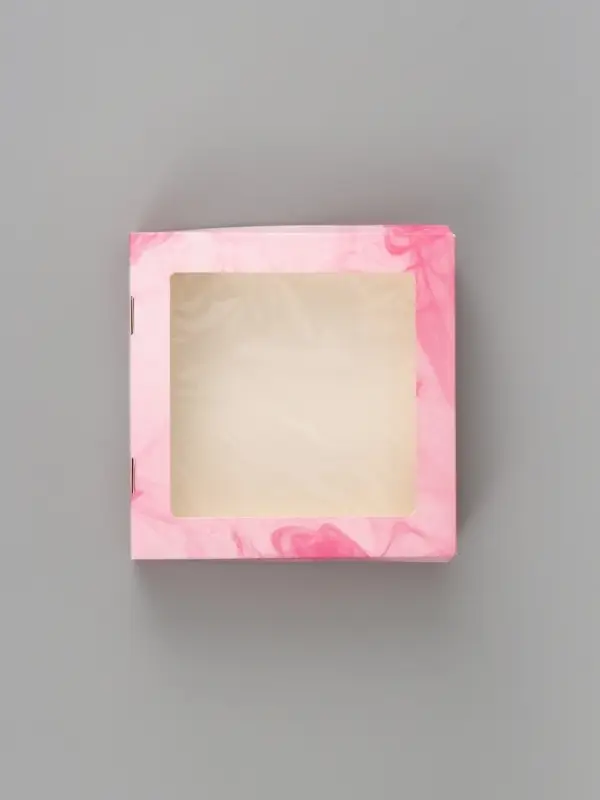 Коробка подарочная с окном &laquo;Подарок&raquo;, 20&times;20&times;4 см, самосборная