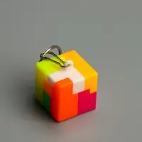 Брелок для ключей на кольце &laquo;Кубик - головоломка&raquo;, пластик, 3.5&times;3.5 см