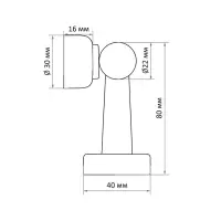 Упор дверной LOCKLAND, магнитный, цвет белый