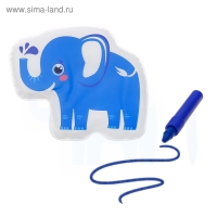Игрушка для ванны с пищалкой «Слоник» + водный карандаш