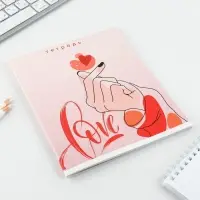 Тетрадь в клетку, 48 л., А5, на скрепке, блок №2 «Нежность» МИКС