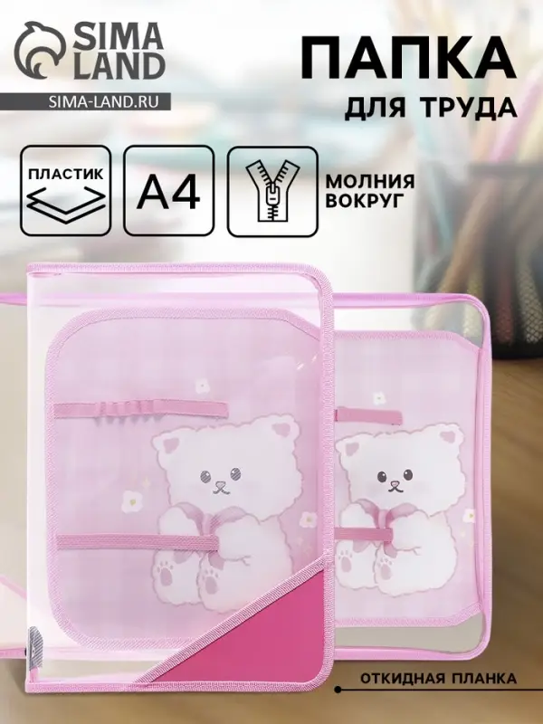 Папка для труда, А4, пластиковая, 23&times;32.5&times;2.5 см &laquo;Аниме&raquo;