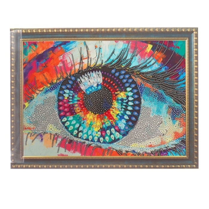 Алмазная мозаика с частичным заполнением и форменными стразами на раме «Абстракция», 30 х 40 см Алмазная мозаика с частичным заполнением и форменными стразами на раме «Абстракция», 30 х 40 см