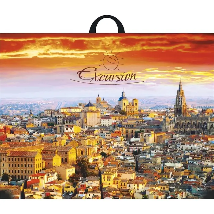 Пакет &laquo;Экскурсия&raquo;, полиэтиленовый с петлевой ручкой, 71&times;55 см, 90 мкм