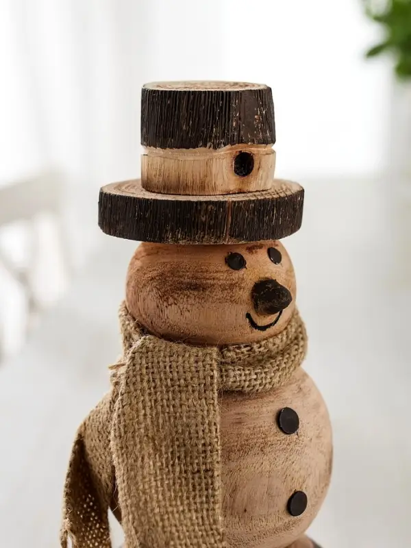 Сувенир новогодний &laquo;Снеговик&raquo;, 11.5&times;11.5&times;25.5 см, манговое дерево