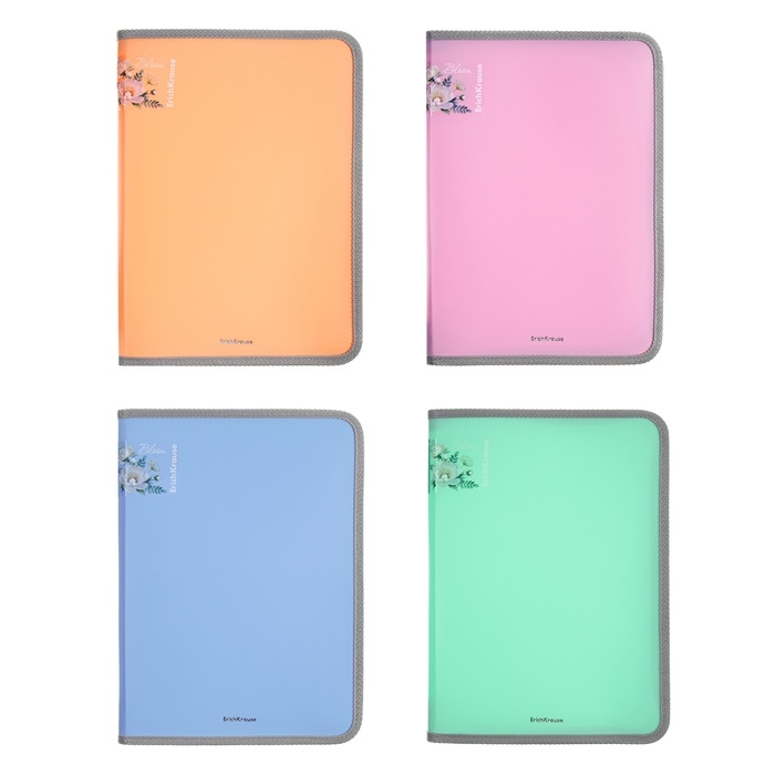 Папка для тетрадей на молнии А4, ErichKrause Папка для тетрадей на молнии А4, ErichKrause "Diagonal Neon", до 250 листов, микс