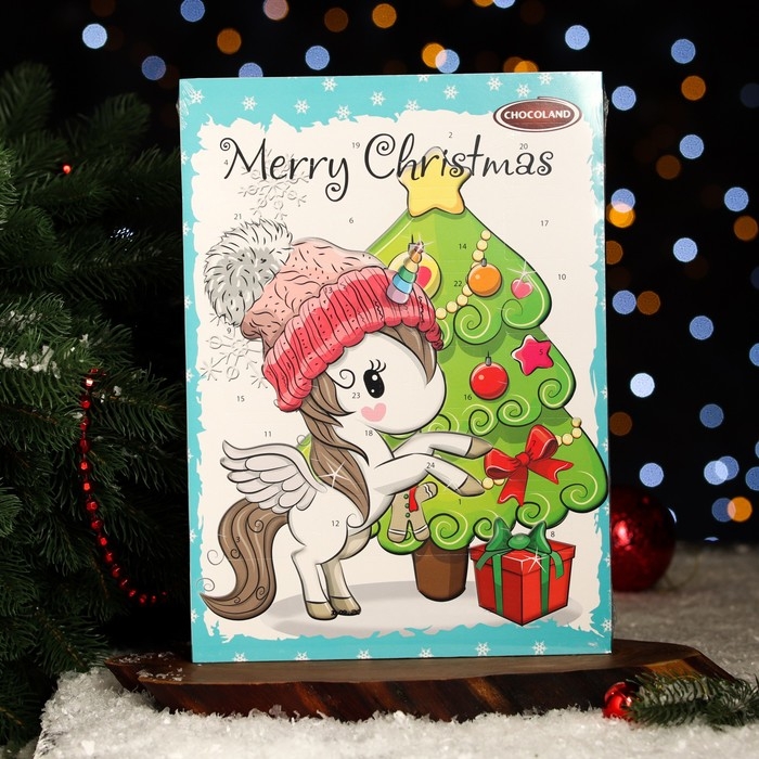 Новый год. Адвент-календарь с мини-плитками из молочного шоколада Magic Cute UNICOR, МИКС, 50 г Новый год. Адвент-календарь с мини-плитками из молочного шоколада Magic Cute UNICOR, МИКС, 50 г