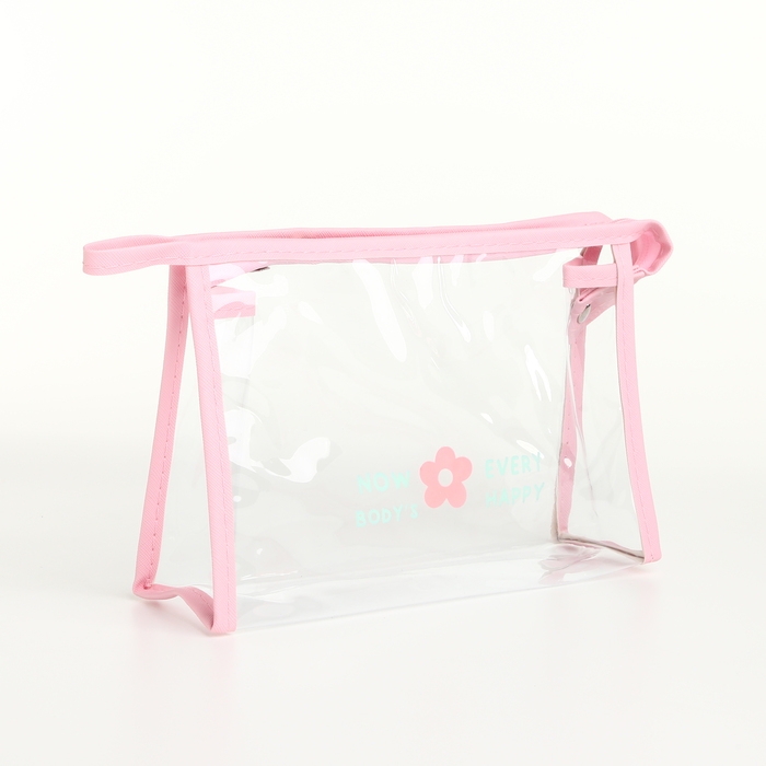 Набор косметичек 3 в 1 на молнии, цвет розовый Набор косметичек 3 в 1 на молнии, цвет розовый