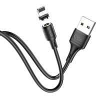 Кабель Hoco X52, Lightning - USB, магнитный разъем, только зарядка, 2.4 А, 1 м, чёрный