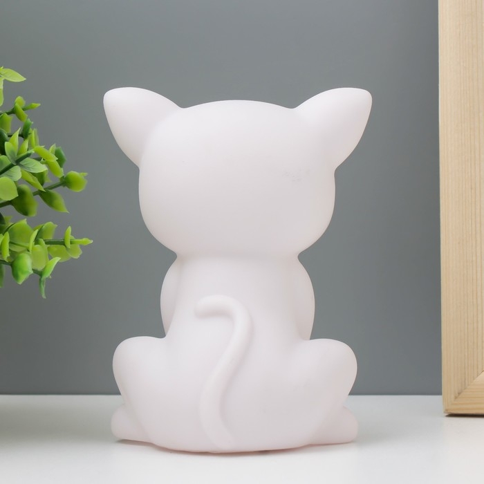 Ночник Ночник "Котёнок" LED от батареек 3хLR44 белый 6х9х12 см RISALUX