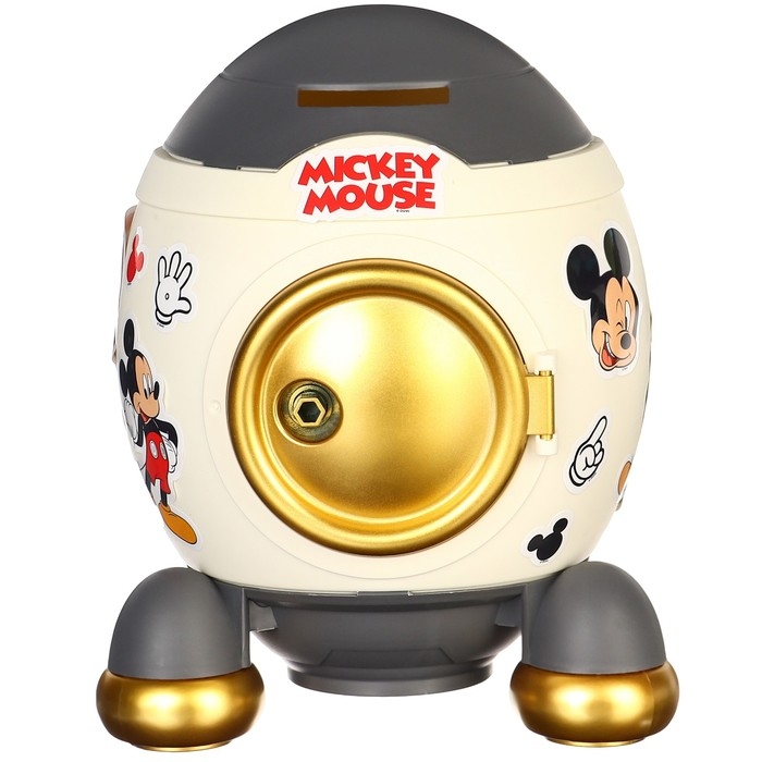 Копилка ракета с набором наклеек, 22,5 см х 18,5 см х 17,5 см Копилка ракета с набором наклеек, 22,5 см х 18,5 см х 17,5 см "Мышонок", Микки Маус