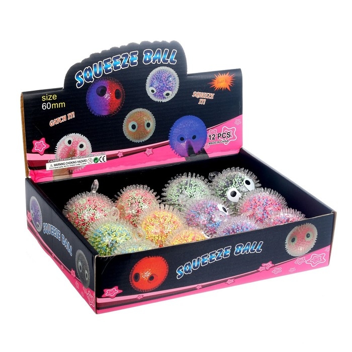 Мялка &laquo;Ёжик&raquo; световой, цвета МИКС