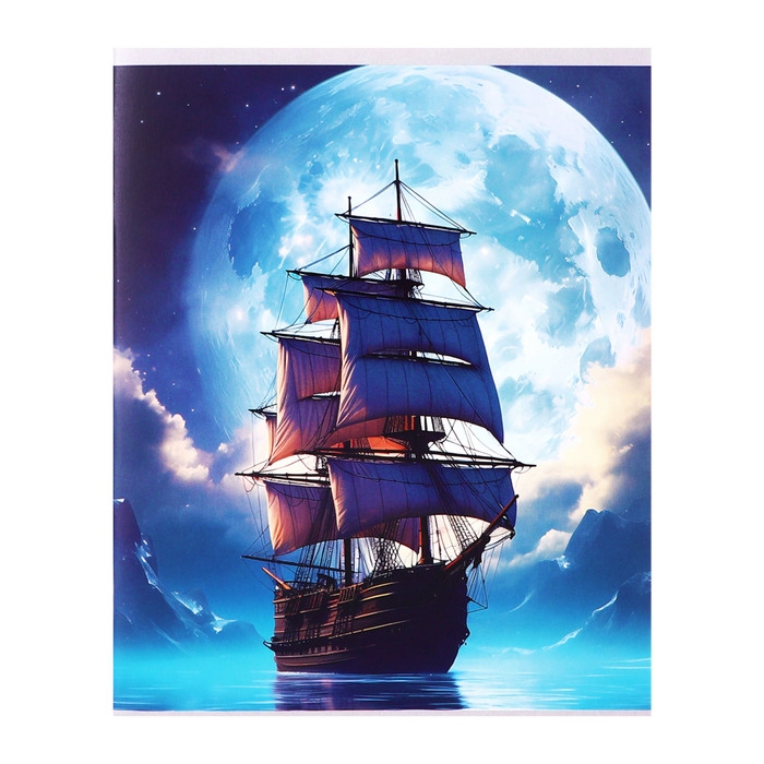 Тетрадь 96 листов в клетку Calligrata Тетрадь 96 листов в клетку Calligrata "Луна", обложка мелованный картон, матовая ламинация + выборочный УФ-лак, блок офсет МИКС