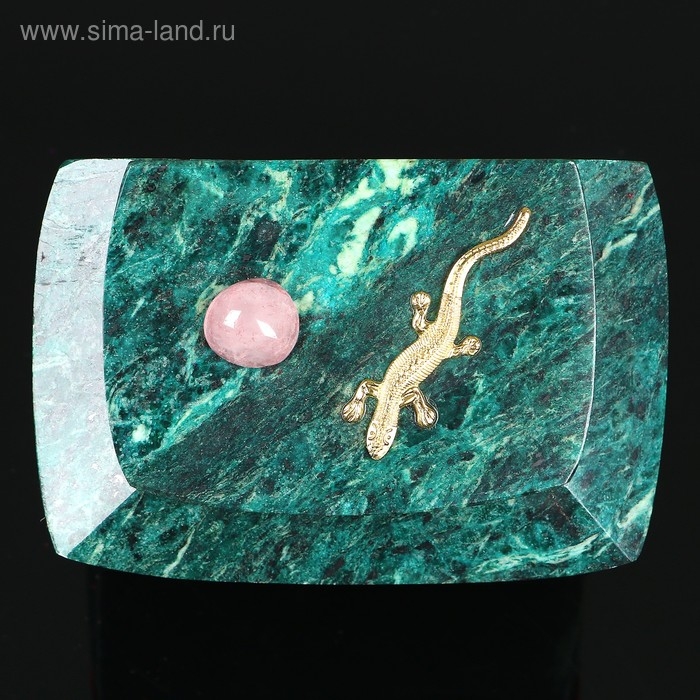 Ларец Ларец "Ящерка" 12,5х8х8,5 см, змеевик