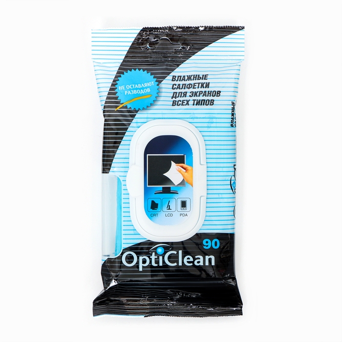 Влажные салфетки OptiClean, для экранов, 90 шт Влажные салфетки OptiClean, для экранов, 90 шт