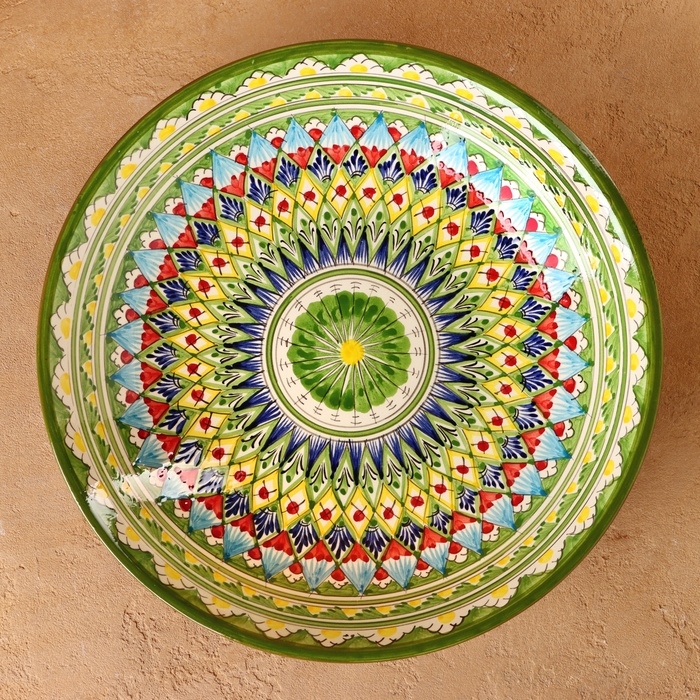 Ляган Риштанская керамика  Ляган Риштанская керамика "Узоры", 33 см