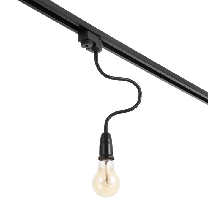 Светильник трековый Светильник трековый "Снейк" Е27 40Вт черный 3,5х3,5х40см