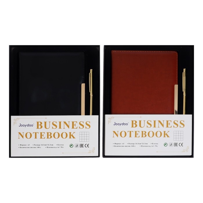 Ежедневник недатированный BOSS А5, 140 листов в клетку, с ручкой, обложка ПВХ, МИКС Ежедневник недатированный BOSS А5, 140 листов в клетку, с ручкой, обложка ПВХ, МИКС