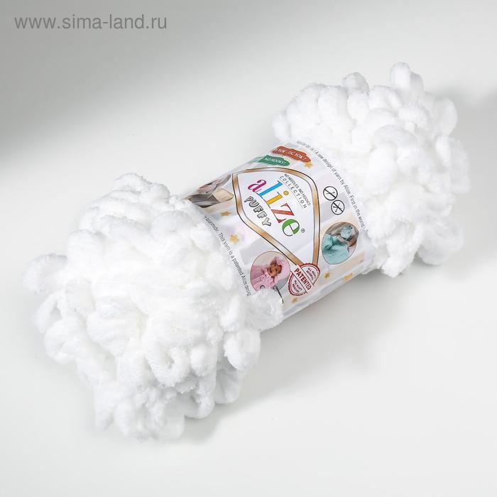 Пряжа Пряжа "Puffy" 100 % микрополиэстер 9м/100г (55 белый)