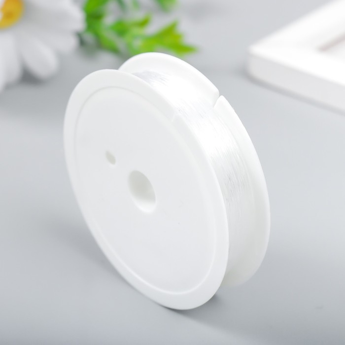 Нить силиконовая для бисера  Нить силиконовая для бисера "Astra" 0,4 мм, 25 м, прозрачный