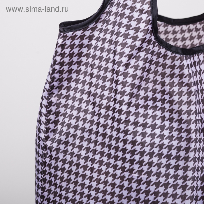 Сумка хозяйственная на кнопке, складная, цвет белый/серый Сумка хозяйственная на кнопке, складная, цвет белый/серый