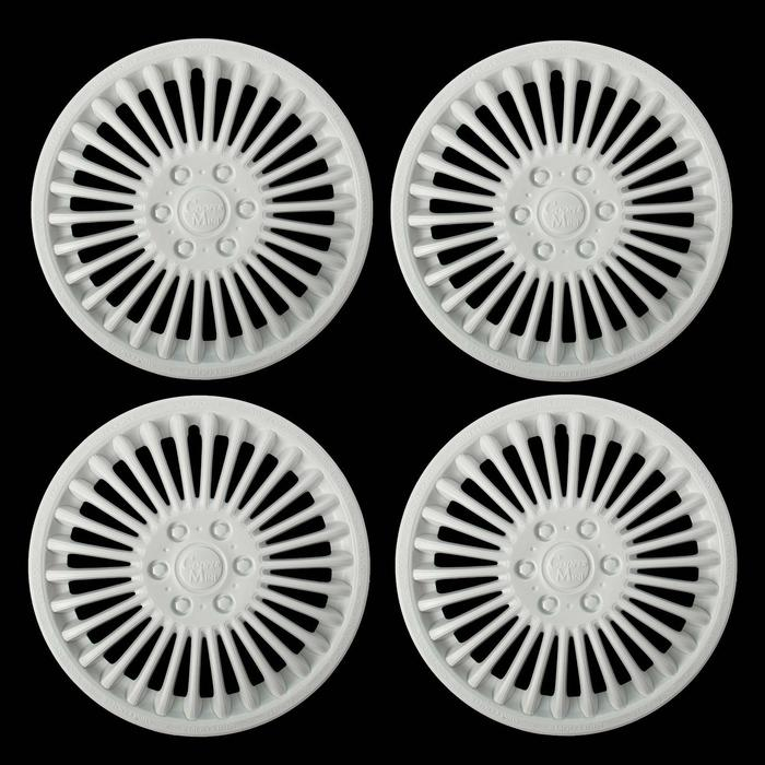 Колпаки колесные R15 Колпаки колесные R15 "МИНИ-КУПЕР", белый глянец, набор 4 шт.