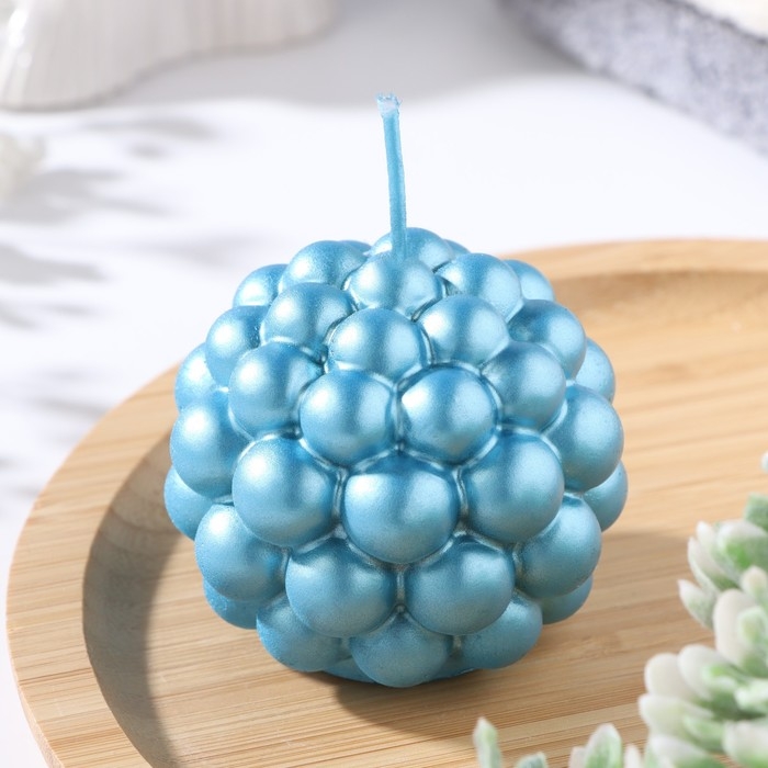 Свеча фигурная  Свеча фигурная "Баблс" круглый, 5,5х5,5 см, бирюзовый,в коробке