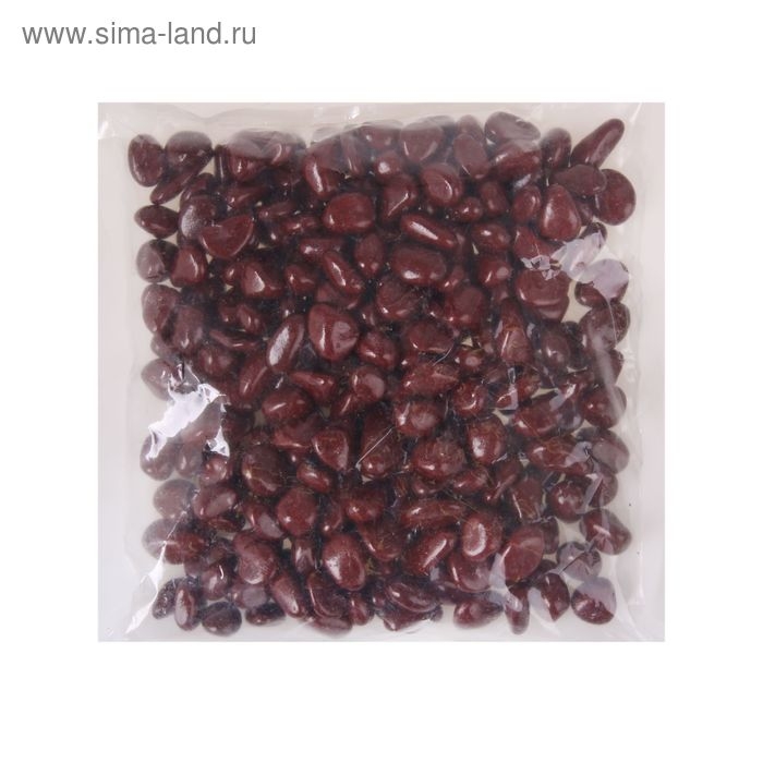 Грунт для аквариума Грунт для аквариума "Галька цветная, бордовая" 800г фр 8-12 мм