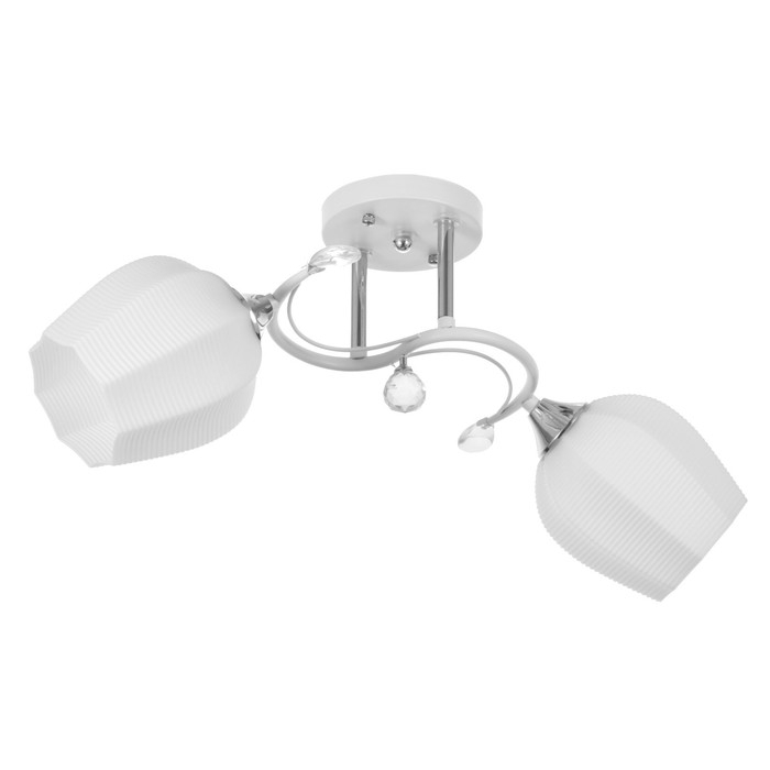 Люстра Люстра "Зарина" 2хЕ27 40Вт белый 54х27х24см BayerLux