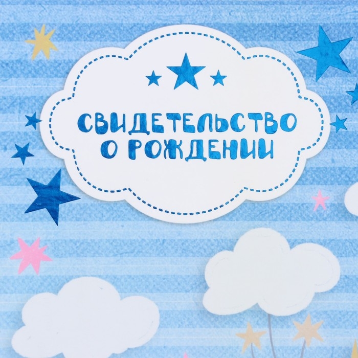 Свидетельство о рождении Свидетельство о рождении "Единорог" тиснение, А5