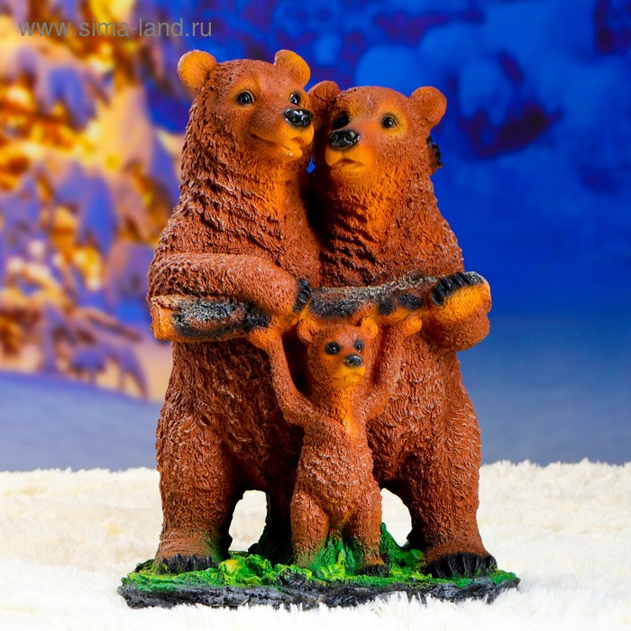 Садовая фигура  Садовая фигура "Мишки-семейка" 32х25х45см