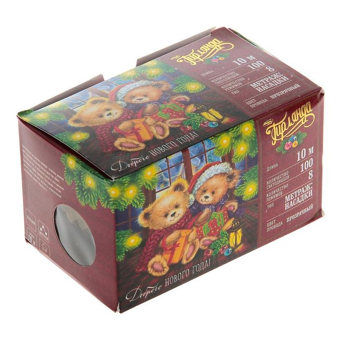 Гирлянда «Нить» 10 м с насадками «Игла», IP20, прозрачная нить, 100 LED, свечение жёлтое, 8 режимов, 220 В Гирлянда «Нить» 10 м с насадками «Игла», IP20, прозрачная нить, 100 LED, свечение жёлтое, 8 режимов, 220 В