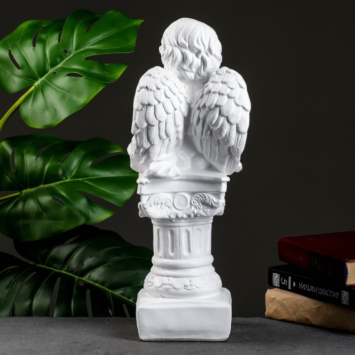 Фигура Фигура "Ангел на пьедестале" белый 15х15х42см