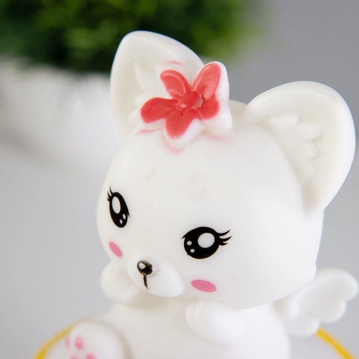 Ночник Ночник "Лисичка на луне" LED 1Вт 3х LR44 белый 10х10х16см RISALUX