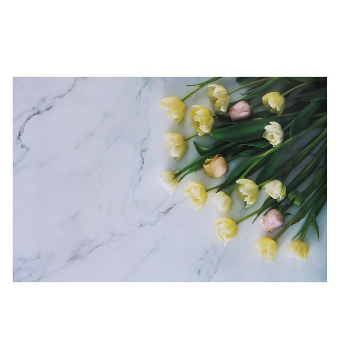 Фотофон двусторонний бумага 300 гр Фотофон двусторонний бумага 300 гр "Тюльпаны и розы" 57х87 см