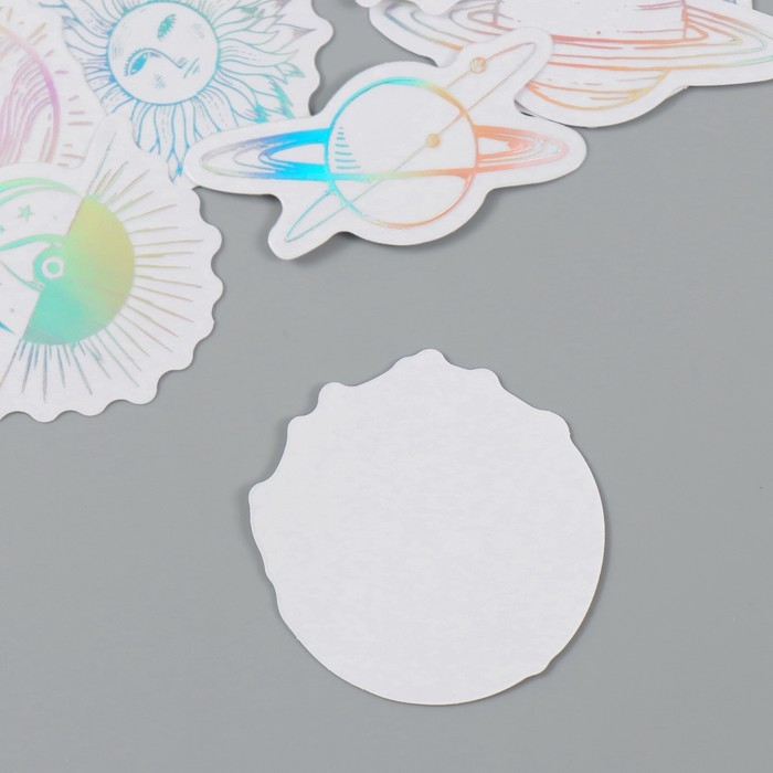 Наклейка пластик Наклейка пластик "Голография. Космос" набор 38 шт 13х11,5х0,5 см