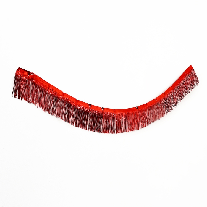 Гирлянда «Дождик» с липкой лентой, 2 метра, цвет красный Гирлянда «Дождик» с липкой лентой, 2 метра, цвет красный