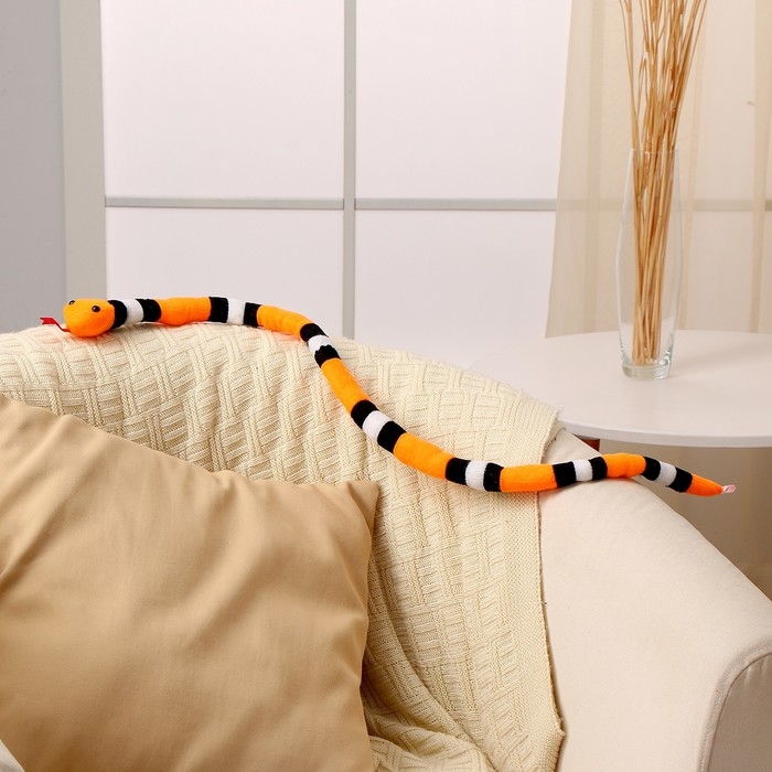 Новый год! Мягкая игрушка «Змея», 70 см, цвет МИКС Новый год! Мягкая игрушка «Змея», 70 см, цвет МИКС