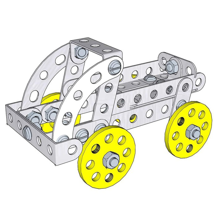 Конструктор металлический для уроков труда 5 в 1 Конструктор металлический для уроков труда 5 в 1
